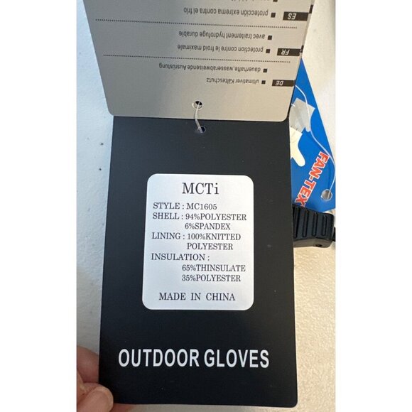 MCTi Waterproof Windproof Breathable Outdoor Gloves With Thinsulate Insulation - - Picture 5 of 6